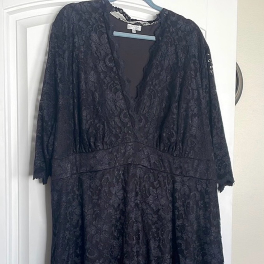 Kiyonna Mademoiselle Black Lace Dress